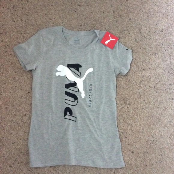 NWT women’s gray puma tee shirt top - Picture 1 of 3